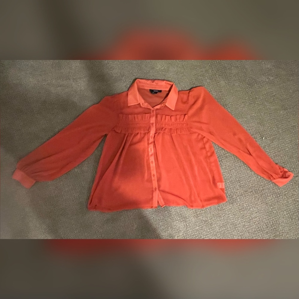 Forever 21 Translucent Ruffle Blouse - Picture 4 of 5
